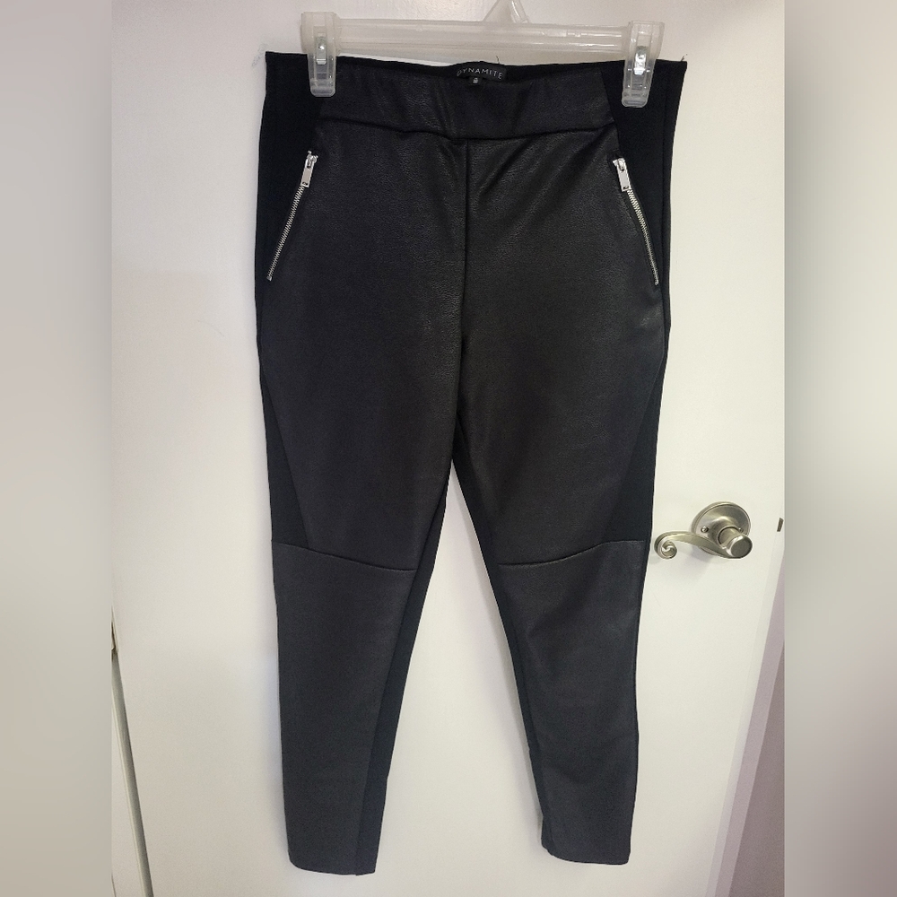Dynamite Black Faux Leather Pants